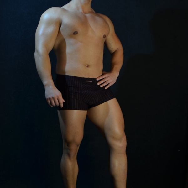 Боксерки Gladiator памук/ликра - червено едро райе