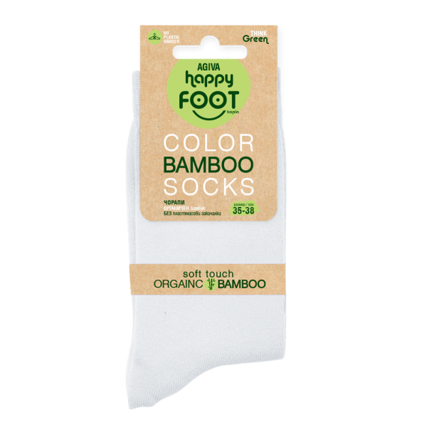 Дамски бамбукови чорапи в бял цвят